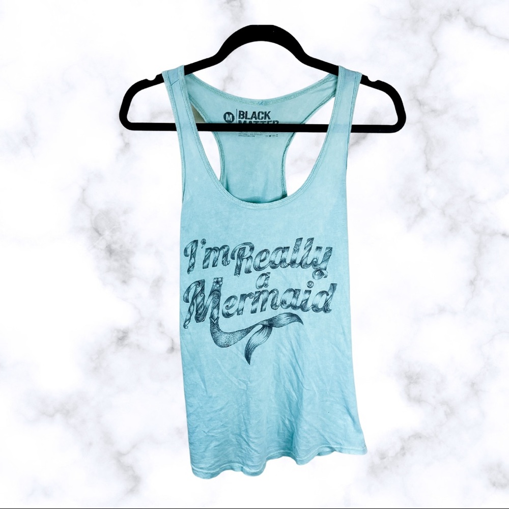 Hottopic I’m Really a Mermaid Green Tank Top